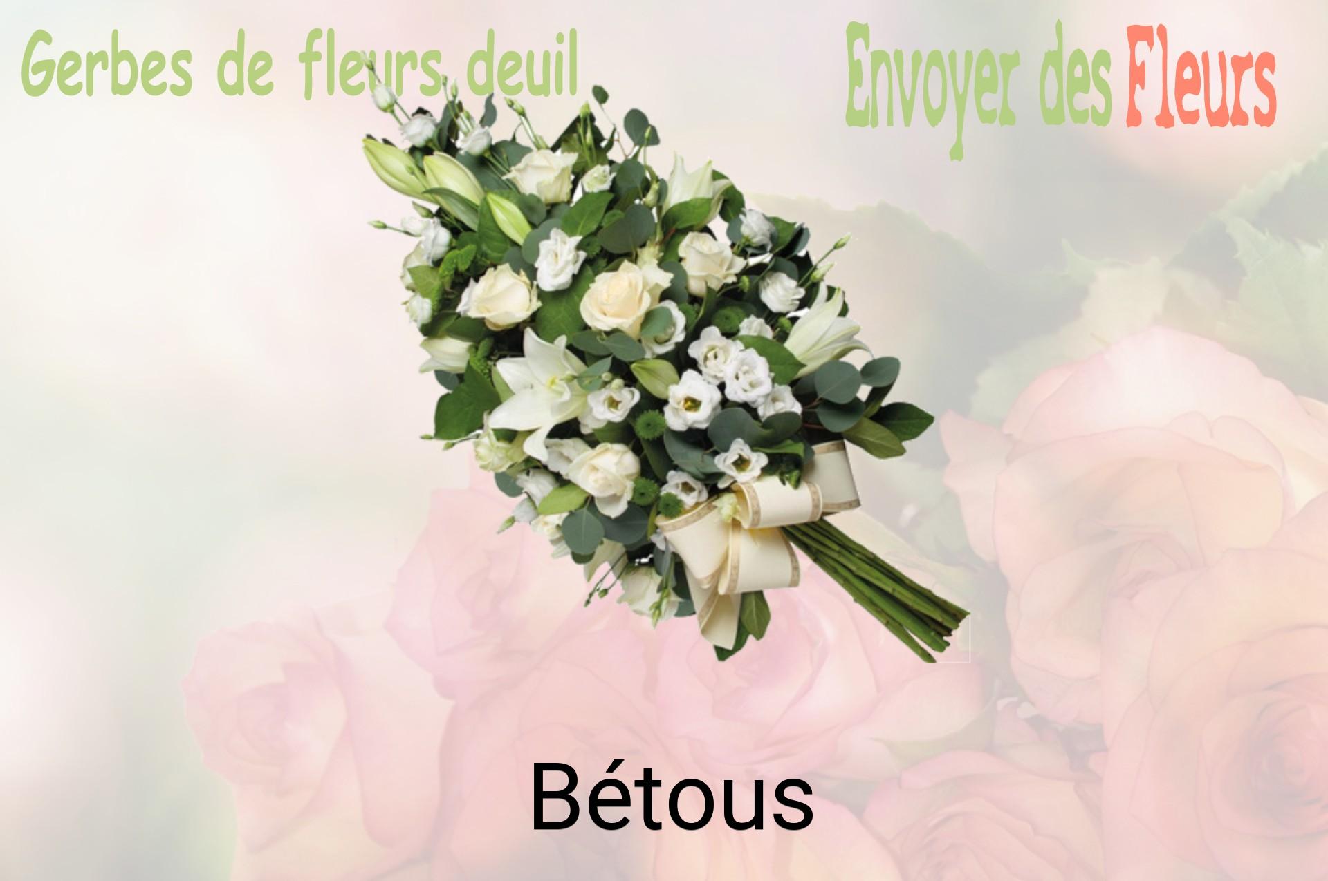 Gerbe de fleurs de deuil livrée à Bétous